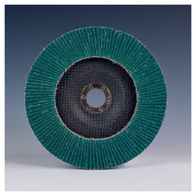 Flap Discs 577F, 4 1/2 in Dia., 40 Grit, 7/8 in Arbor, 13300 rpm 405-051141-30956