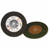 Green Corps Depressed Center Wheel, 7 in Dia, 1/4 in Thick, 5/8 Arbor, 24 Grit 405-051111-55958