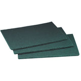General Purpose Scouring Pad, 6 in W x 9 in L, Synthetic Fiber, Dark Green 489-082931