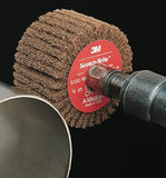 Cut and Polish Flap Brush, 3 in x 1/4 in, Medium, Aluminum Oxide, 8500 rpm 405-048011-05974