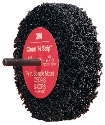 Clean and Strip Buffing Disc, 4 in x 1/4 in, Extra Coarse, Silicon Carbide, 8000 rpm, Black 405-048011-14780