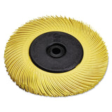 Radial Bristle Brush, 6 in dia x 1/2 in W, Grit 50, Ceramic, 6000 RPM 405-048011-27605