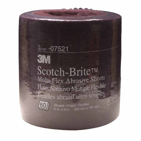 3M Abrasive Scotch-Brite Multi-Flex Sheet Rolls, Aluminum Oxide, Ultra Fine 405-051131-07522