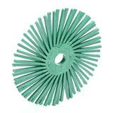 Radial Bristle Brushes, 3 in Dia, 3/8 in Arbor, Ceramic 405-048011-24279