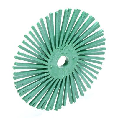 Radial Bristle Brushes, 3 in Dia, 3/8 in Arbor, Ceramic 405-048011-24279