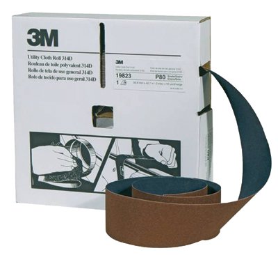 Utility Cloth Rolls 314D, 2 in x 50 yd, P320 Grit 405-051115-19815