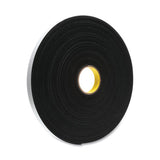 Vinyl Foam Tape 4508, 1 in x 36 yds, 3.2 mm Thick, Black 405-021200-03314