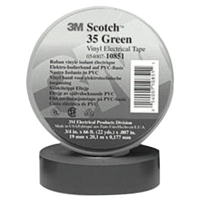 Vinyl Electrical Color Coding Tape, 35, 3/4 in W x 66 ft L, Blue 500-108368