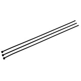 Standard Cable Ties, 50 lb Tensile Strength, 14 3/5 in, UV Black, 500 per bag 500-593056