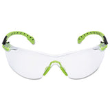 Solus 1000 Series Protective Eyewear, Clear Lens, Polycarbonate, Anti-Fog, Anti-Scratch, Green/Black Frame 247-S1201SGAF