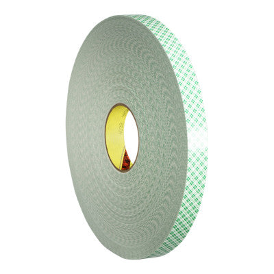 Double Coated Urethane Foam Tape, 1 in x 72 yd, 62.5 mil, Green 405-021200-06458