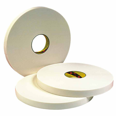 Double Coated Urethane Foam Tapes 4016, 1/2 in x 36 yd, 1/16 in, Natural 405-021200-06453