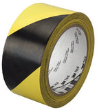 Hazard Marking Vinyl Tape, 2 in x 36 yd, Black/Yellow 405-021200-43181