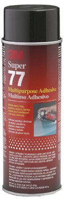Super 77 Mult-Purpose Spray Adhesive, 16.75 oz, Aerosol Can, Clear 405-021200-21210