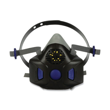 Secure Click Half Facepiece Reusable Respirator, Large, Gas/Vapor, with Speaking Diaphragm, Silicone/Nylon 142-HF-803SD
