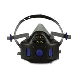 Secure Click Half Facepiece Reusable Respirator, Large, Gas/Vapor, with Speaking Diaphragm, Silicone/Nylon 142-HF-803SD
