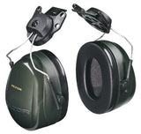 PELTOR Optime 101 Earmuff, 24 dB NRR, Dark Green, Cap Mount 247-H7P3E