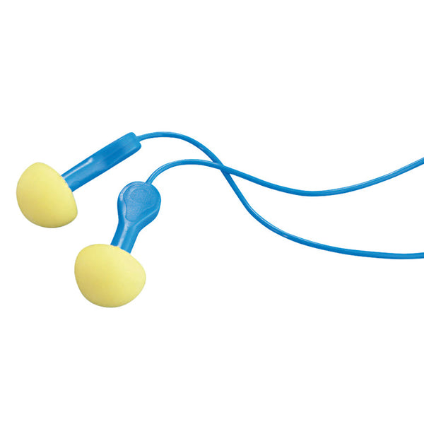 E-A-R Express Pod Plugs Earplug, Polyurethane, Yellow/Blue, Corded 247-311-1114