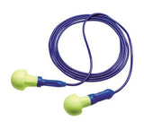 E-A-R Push-Ins Foam Earplug, Polyurethan, Blue/Yellow, Corded 247-318-1001