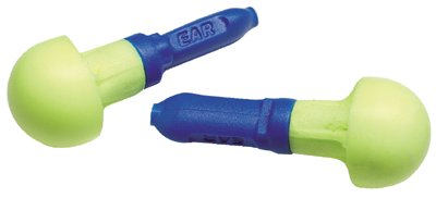 E-A-R Push-Ins Foam Earplug, Polyurethane, Blue/Yellow ,Uncorded 247-318-1002