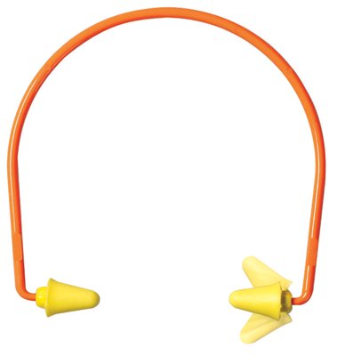 E-A-Rflex 28 Semi-aural Hearing Protector, ABS, Polyurethane, Yellow, Banded 247-320-1000