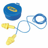 E-A-R Ultrafit Earplugs, Elastomeric Polymer, Yellow, Corded, Carrying Case 247-340-4002