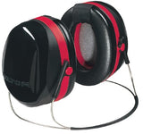 PELTOR Optime 105 Earmuff, 29 dB NRR, Black/Red, Behind-the-Head 247-H10B