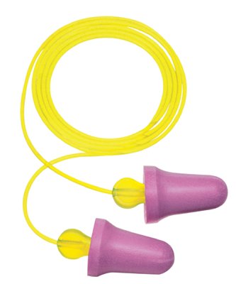 No-Touch Foam Plugs, Polyurethane, Purple, Corded 247-P2001