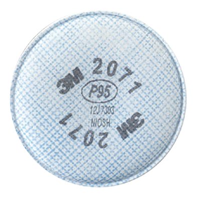 2000 Series Particulate Filter, P95, Solids/Liquids/Oil Based Part/Metal Fumes, White 142-2071