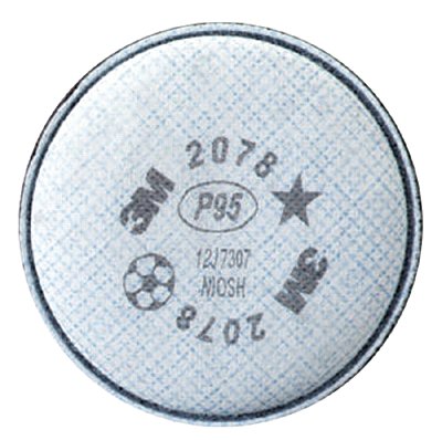 2000 Series Particulate Filter, P95, Organic Vapors/Acid Gases, White 142-2078