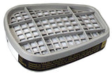 6000 Series Gas /Vapor Cartridges, Formaldehyde/Organic Vapor, Olive/Black 142-6005