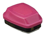Combination Cartridge/P100 Particulate Filter, Formaldehyde/Organic Vapor, Magenta/Black/Olive 142-60925