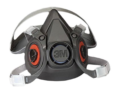 Half Facepiece Reusable Respirator 6000 Series, Large, Resist Gases, Vapors, Particulates, Adjustable Strap, TPE 142-6300