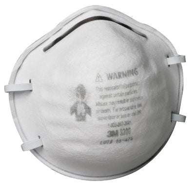 N95 Particulate Respirator, Half Facepiece, Two Fixed Straps, Non-Oil Particles, White 142-8200