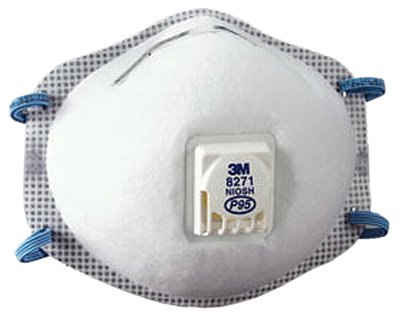 P95 Particulate Respirator, Half Facepiece, Oil/Non-Oil Particles, white 142-8271