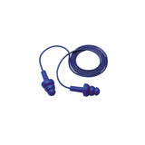 E-A-R Ultrafit Earplugs, Elastomeric Polymer, Blue, Corded, Poly Bag, Metal Detectable 247-340-4017