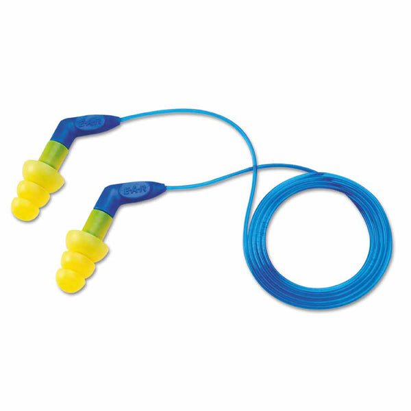 E-A-R Ultrafit Plus Earplugs, PVC, Yellow, Corded, Pistol-Grip 247-340-8002