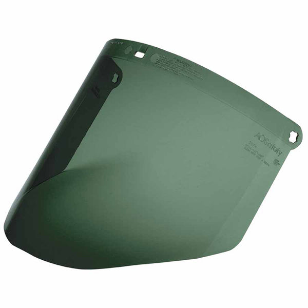 Dark Green Polycarbonate Faceshield WP96, Molded 247-82702-00000