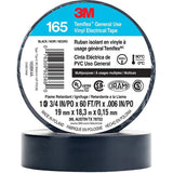 Temflex Vinyl Electrical Tape 165, 60 ft x 3/4 in, Black 405-076308-92568
