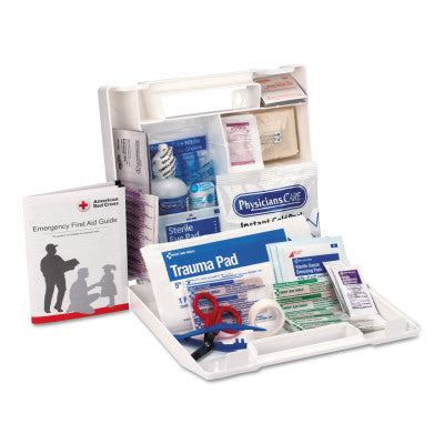 25 Person First Aid Kit, Contractors/Fleet Vehicles/Worksites, Plastic, Wall Mount 579-223-U/FAO