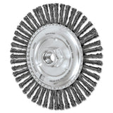 COMBITWIST Stringer Wheel, 6 in D x 3/16 in W, Carbon Steel Wire, 48 Knots 419-82693