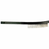 Curved Handle Scratch Brushes, 13-3/4 in L, 3 X 19 Rows, SS Wire, Plastic Handle 410-85014