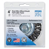 Full Cable Twist Knot Wheel, 4 in D, .02 in Carbon Steel Wire, 20,000 rpm 419-82166P