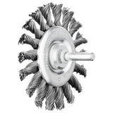 Stem Mounted Wheel Brushes, 3 in Dia., 1/4 in Stem, 0.020 in, Carbon Steel 419-82917