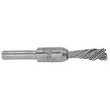 Singletwist Knot End Brush, 1/4 in dia, 0.006 in Stainless Steel Wire, 20,000 RPM 419-83283
