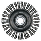 Stringer Bead Twist Knot Wheel, 4 D x 3/16 W, .02 Stainless Steel, 20,000 rpm 419-82307