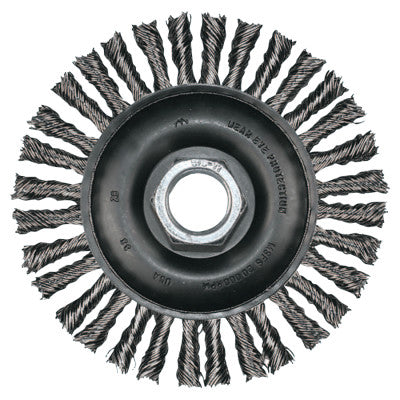 Stringer Bead Twist Knot Wheel, 4 D x 3/16 W, .02 Stainless Steel, 20,000 rpm 419-82307