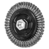 Stringer Bead Twist Knot Wheel, 4 7/8 D x 3/16 W, .02 Stainless Stl, 15,000 rpm 419-82608