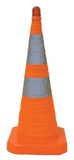 Collapsible Safety Cones, 28 in, Nylon, Orange 205-1191