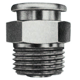 Button Head Fittings, Straight, 1 1/16 in, Male/Male, 1/2 in (NPTF) 025-1820-1